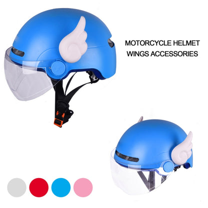 2 Pairs Motorcycle Helmet Angel Wings Decoration(Light Blue) - In Car by buy2fix | Online Shopping UK | buy2fix