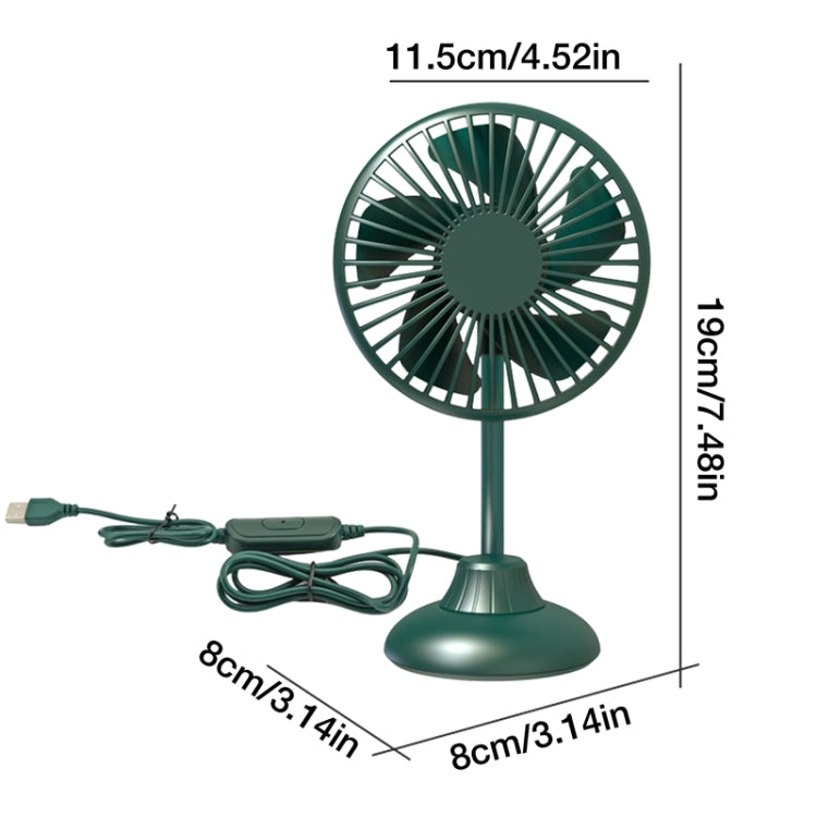 F502 Mini Hose Small Fan Car USB Fan(Green) - In Car by buy2fix | Online Shopping UK | buy2fix