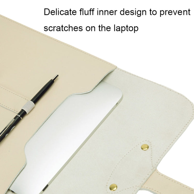 S177 3 In 1 Leather Waterproof Laptop Liner Bags, Size: 13 inches(Avocado Green) - 13.3 inch by buy2fix | Online Shopping UK | buy2fix