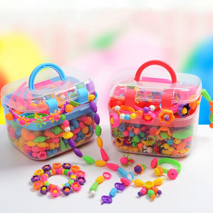 About 550pcs/box Beads Children Educational Toys DIY Handmade Beads(Boxed Blue) - DIY Developmental Toys by buy2fix | Online Shopping UK | buy2fix