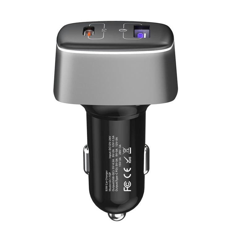 GC-17 83W High-power Car Charger 2 In 1 Cigarette Lighter - In Car by buy2fix | Online Shopping UK | buy2fix