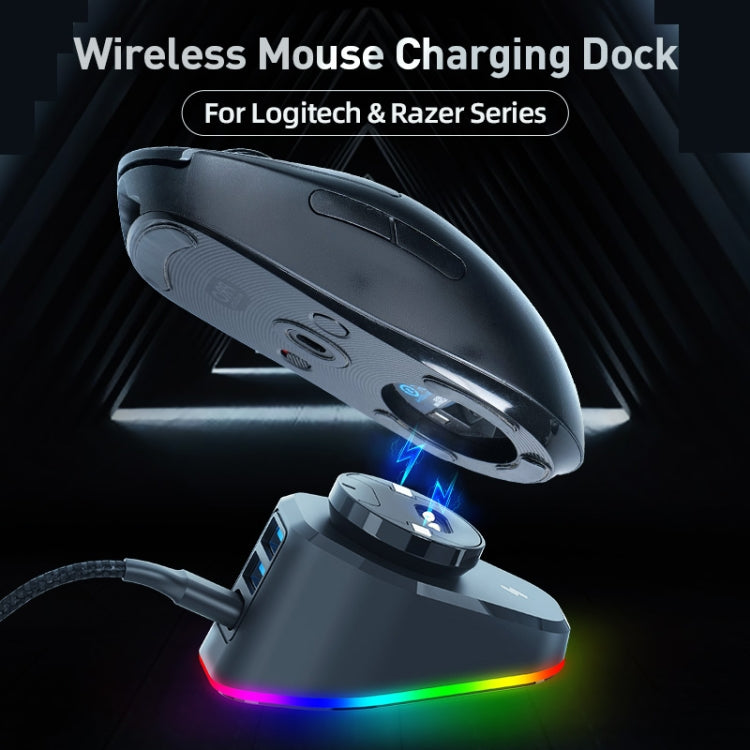 For Logitech G502 / GPW1 / 2 Wireless Mouse Charging Dock Stand Black Stream - Other by buy2fix | Online Shopping UK | buy2fix