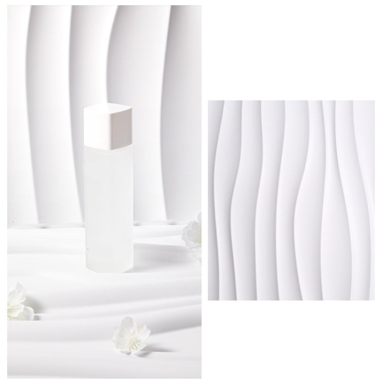 PVC Material Stereo 3D Shooting Background Board Photo Props,50 X 50cm(D105 Ripple White) - Camera Accessories by buy2fix | Online Shopping UK | buy2fix