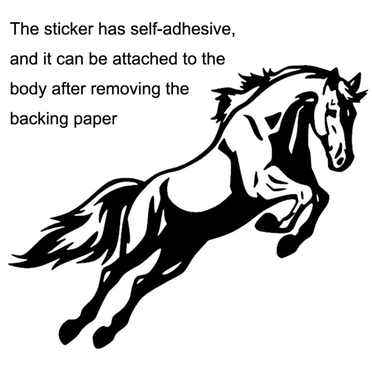 5PCS FGM-002 Carving Reflective Stickers Galloping Horse Car Body Sticker(Black) - In Car by buy2fix | Online Shopping UK | buy2fix