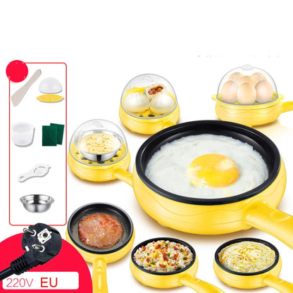 350W Electric Egg Omelette Cooker Frying Pan Steamer Cooker,EU Plug,Style: Single Layer Set Pink - Home & Garden by buy2fix | Online Shopping UK | buy2fix