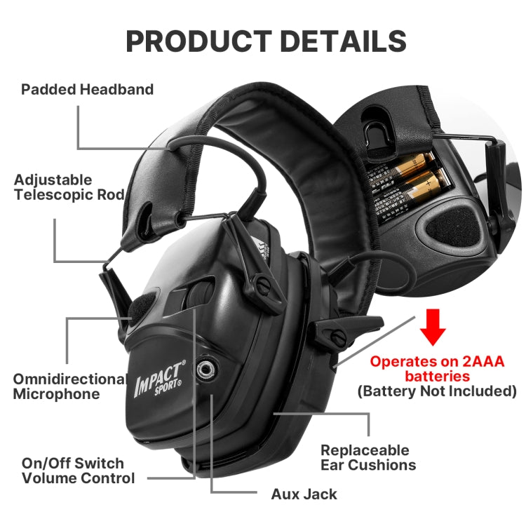 Noise-cancelling Headphones Noise-isolating Earmuffs For Outdoor Work(Green) - Workplace Safety Supplies by buy2fix | Online Shopping UK | buy2fix