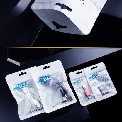 100 PCS  USB Cable Packaging Bag Data Cable Bag Ziplock Bag 7.5 x 12cm -  by buy2fix | Online Shopping UK | buy2fix