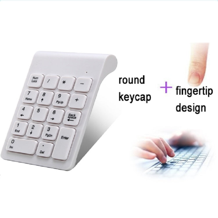 Mini 2.4G Wireless Numeric Keypad(White) - Mini Keyboard by buy2fix | Online Shopping UK | buy2fix