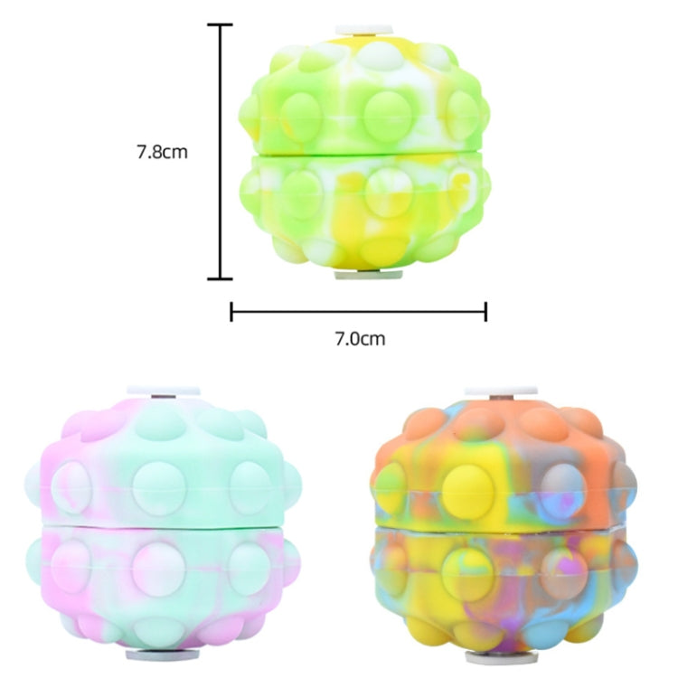 3 PCS Rotating Glowing Octagonal Silicone Ball Educational Toys, Specification: Glow 21 Seconds(Yellow Green) - Squeeze Toys by buy2fix | Online Shopping UK | buy2fix