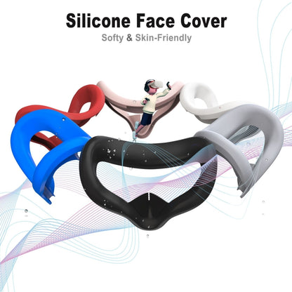 VR Silicone Eye Mask+Lens Protective Cover+Joystick Hat, For Oculus Quest 2(White) - Consumer Electronics by buy2fix | Online Shopping UK | buy2fix