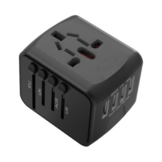 BMAX 199-04U Travel Multifunctional USB Converter 4 USB Universal Socket(Black) - Consumer Electronics by BMAX | Online Shopping UK | buy2fix