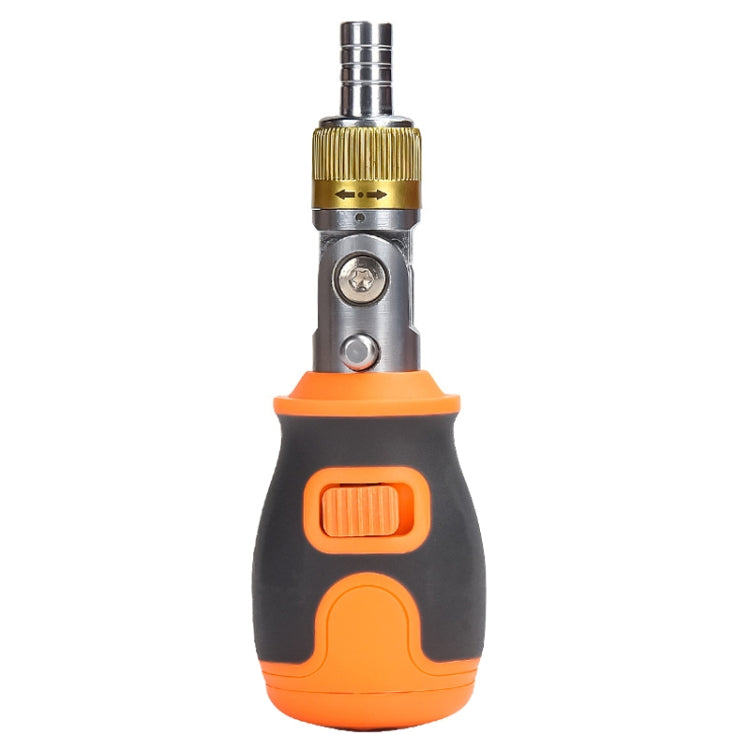 2050E 8 In 1 Portable Multifunctional S2 Batch Head Two-way Ratchet Screwdriver Set(Orange) - Home & Garden by buy2fix | Online Shopping UK | buy2fix