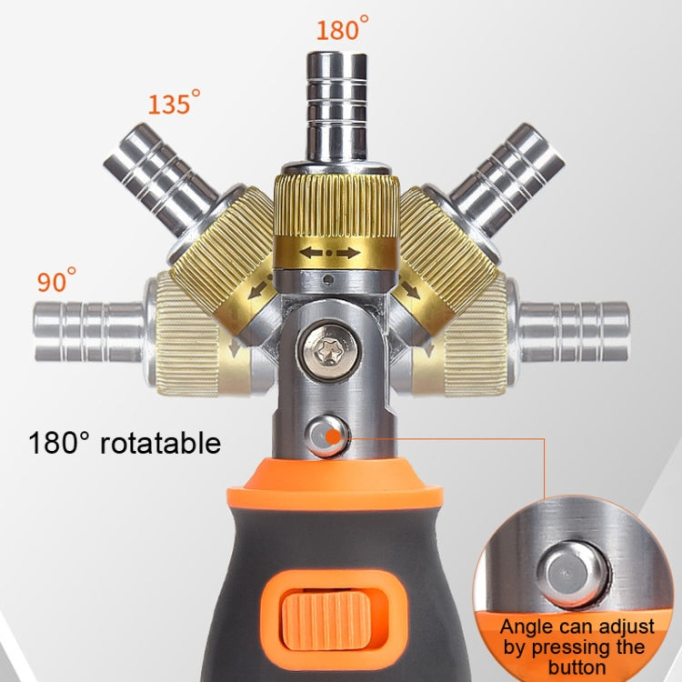 2050E 8 In 1 Portable Multifunctional S2 Batch Head Two-way Ratchet Screwdriver Set(Orange) - Home & Garden by buy2fix | Online Shopping UK | buy2fix