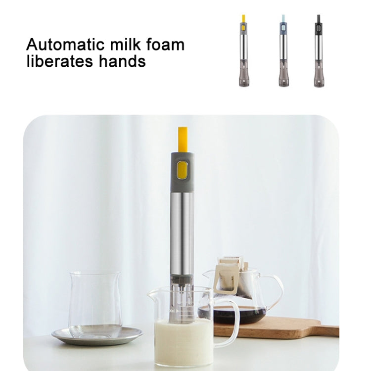 304 Stainless Steel Hand-held Electric Milk Foamer Coffee Utensil(Yellow) - Stirrer & Squeezer by buy2fix | Online Shopping UK | buy2fix