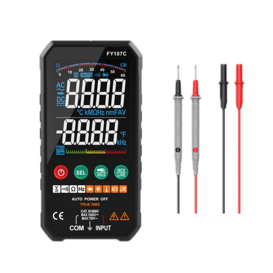 FY107C Automatic/Manual Colour Screen High Precision Intelligent Portable Digital Multimeter With Temperature Capacitive Diodes - Consumer Electronics by buy2fix | Online Shopping UK | buy2fix