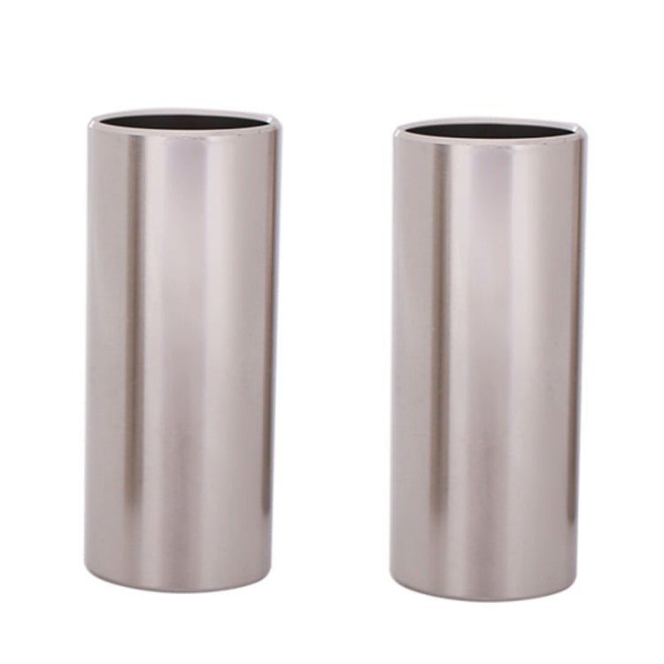 2PCS Stainless Steel Guitar Slide Tube Folk Slide Block, Size: 70mm(Silver) - Guitar Tuner by buy2fix | Online Shopping UK | buy2fix