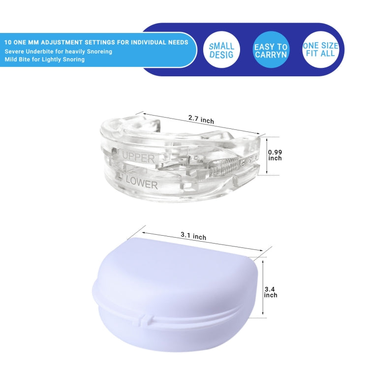 Dental Tray Adjustable Bite Sleep Aid Anti-Snoring Teeth Whitening Sports Braces(White) - Anti Snoring Tools by buy2fix | Online Shopping UK | buy2fix