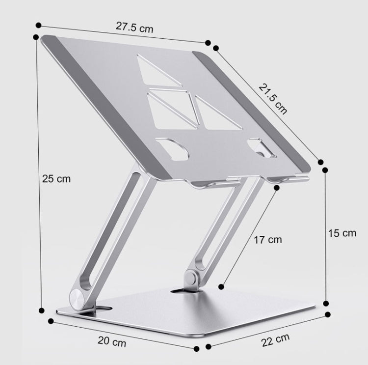 Aluminum Laptop Tablet Stand Foldable Elevated Cooling Rack,Style: Triangle Fantasy Black - Computer & Networking by buy2fix | Online Shopping UK | buy2fix