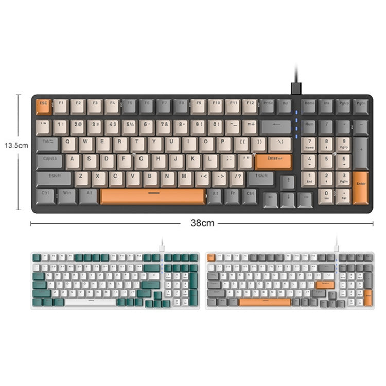 ZIYOU LANG  K3 100 Keys Game Glowing Wired Mechanical Keyboard, Cable Length: 1.5m, Style: Micro Light Version Red Axis - Wired Keyboard by ZIYOU LANG | Online Shopping UK | buy2fix