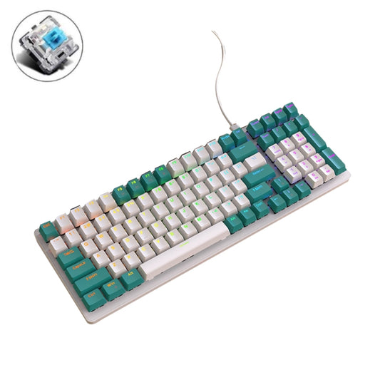 ZIYOU LANG  K3 100 Keys Game Glowing Wired Mechanical Keyboard, Cable Length: 1.5m, Style: Water Green Hot Plug Version Green Axis - Wired Keyboard by ZIYOU LANG | Online Shopping UK | buy2fix