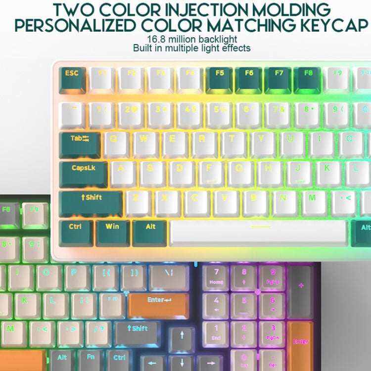 ZIYOU LANG  K3 100 Keys Game Glowing Wired Mechanical Keyboard, Cable Length: 1.5m, Style: Water Green Hot Plug Version Green Axis - Wired Keyboard by ZIYOU LANG | Online Shopping UK | buy2fix