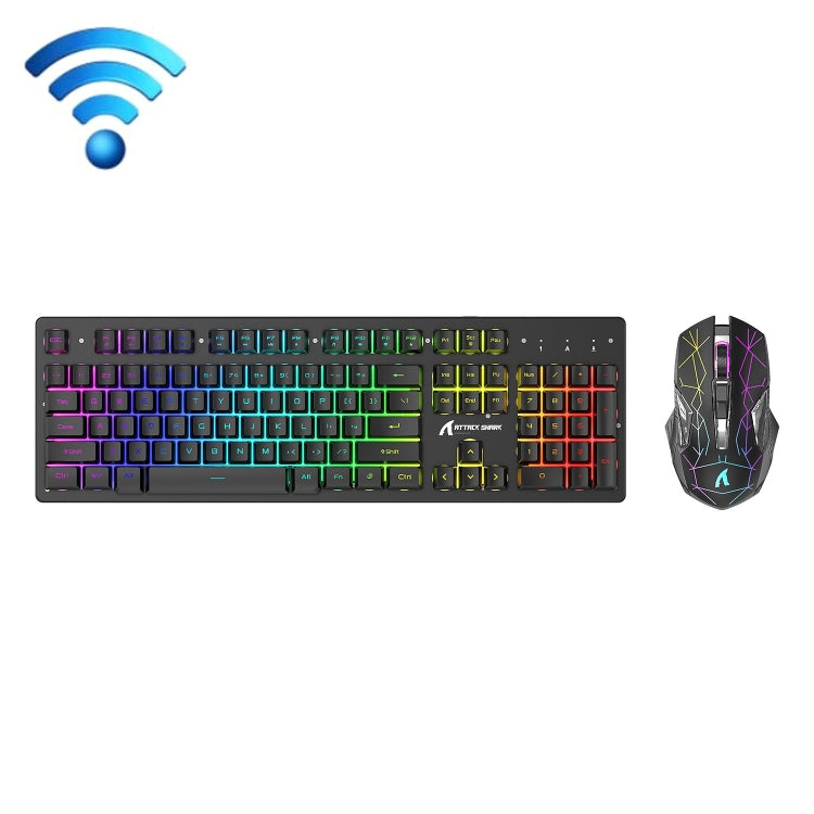 Attack Shark T3RGB RGB Luminous Wireless Keyboard And Mouse Set(Black) - Wireless Keyboard by Attack Shark | Online Shopping UK | buy2fix