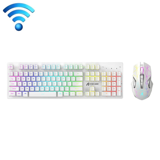 Attack Shark T3RGB RGB Luminous Wireless Keyboard And Mouse Set(White) - Wireless Keyboard by Attack Shark | Online Shopping UK | buy2fix