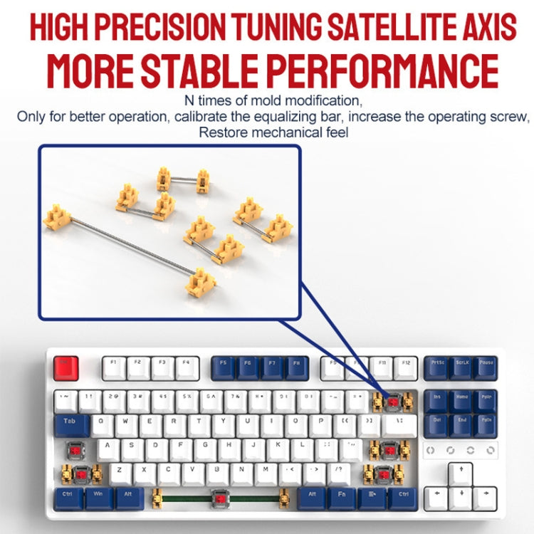 ZIYOU LANG K87 87-key RGB Bluetooth / Wireless / Wired Three Mode Game Keyboard, Cable Length: 1.5m, Style: Red Shaft (Micr-light) - Wireless Keyboard by ZIYOU LANG | Online Shopping UK | buy2fix