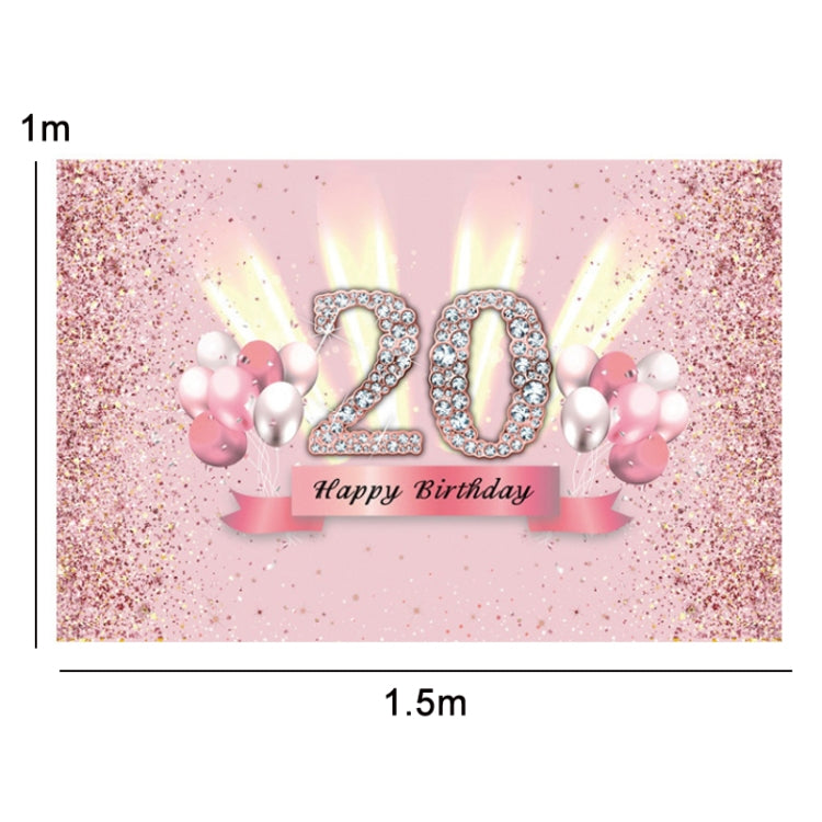 1.5x1m Cartoon Digital Birthday Balloon Party Scene Photographic Backdrop(MDT10356) - Camera Accessories by buy2fix | Online Shopping UK | buy2fix