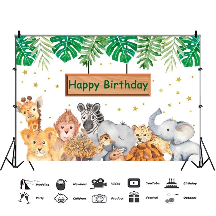 MDM07437 1.5m x 1m Animal Forest Cartoon Birthday Party Banquet Decoration Photo Background Cloth - Camera Accessories by buy2fix | Online Shopping UK | buy2fix