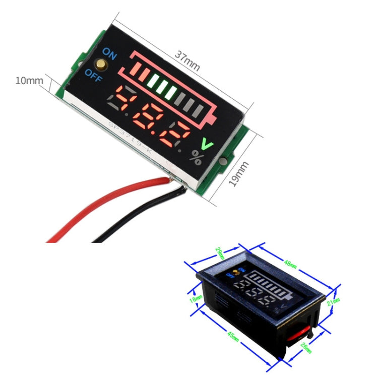 229TY 6-30V Electric Car Lithium Battery Voltage Power Meter Display Switch - Consumer Electronics by buy2fix | Online Shopping UK | buy2fix