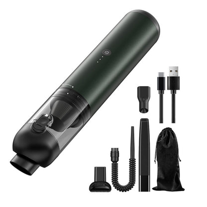 P03 16000Pa Strong Suction High Power Portable Handheld Wireless Car Vacuum Cleaner(Green Gray) - In Car by buy2fix | Online Shopping UK | buy2fix