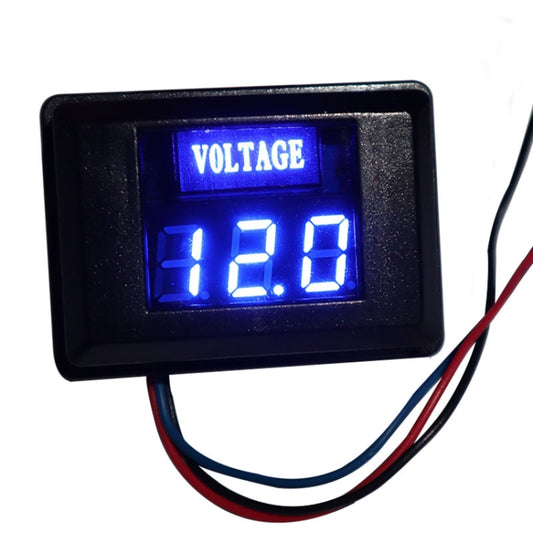 DES-2 Car Battery Voltage Meter DC LED Digital Display 12V Motorcycle RV Yacht Voltage Meter Detector(Blue) - Consumer Electronics by buy2fix | Online Shopping UK | buy2fix