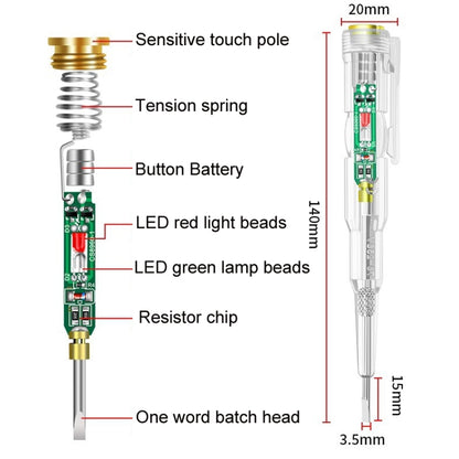 Multi-Functional High-Brightness Color Light Intelligent Sensor On-Off Electroscope Pen(With Packaging) - Voltage Detector by buy2fix | Online Shopping UK | buy2fix