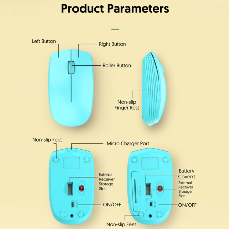 811 3 Keys Laptop Mini Wireless Mouse Portable Optical Mouse, Spec: Charging Version (Black) - Wireless Mice by buy2fix | Online Shopping UK | buy2fix