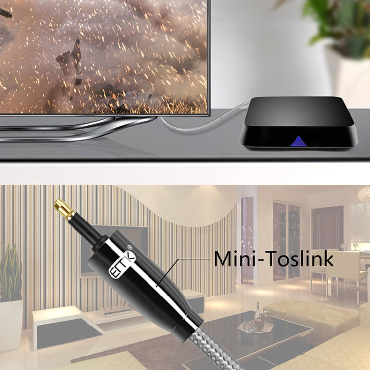 EMK QH4.0 Mini Toslink 3.5mm Interface SPDIF Audio Fiber Optical, Length: 15m(Black) -  by EMK | Online Shopping UK | buy2fix