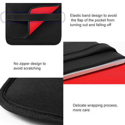 10 Inch Neoprene Laptop Lining Bag Horizontal Section Flap Clutch Bag(Black) -  by buy2fix | Online Shopping UK | buy2fix