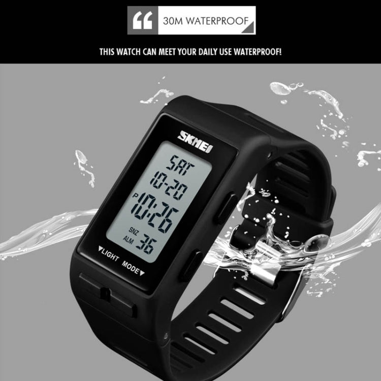 SKMEI 1362 Sports Electronic Watch Fashion Waterproof Countdown Children LED Watch(Black) - LED Digital Watches by SKMEI | Online Shopping UK | buy2fix