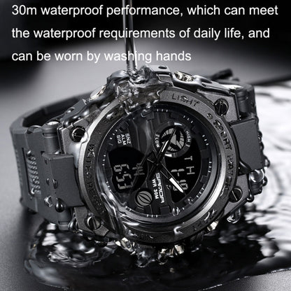 SANDA 739 Multifunctional Waterproof Sports Watch Chronograph Calendar Alarm Night Light Watch(Black) - Sport Watches by buy2fix | Online Shopping UK | buy2fix