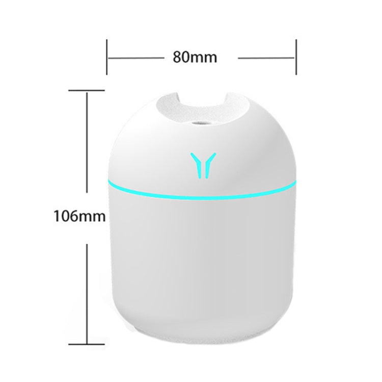 USB Mini Desktop Colorful Night Light Car Humidifier, Spec: 250ml (Y-White) - Air Purifiers & Parts by buy2fix | Online Shopping UK | buy2fix