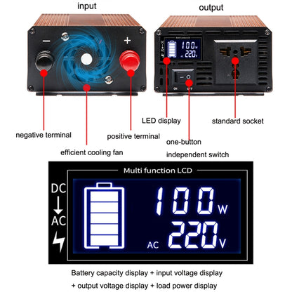 XINBOKE Universal Positive Wave Car Inverter Home Solar Inverter 12V/24V 1500W To 220V 700W - In Car by XINBOKE | Online Shopping UK | buy2fix