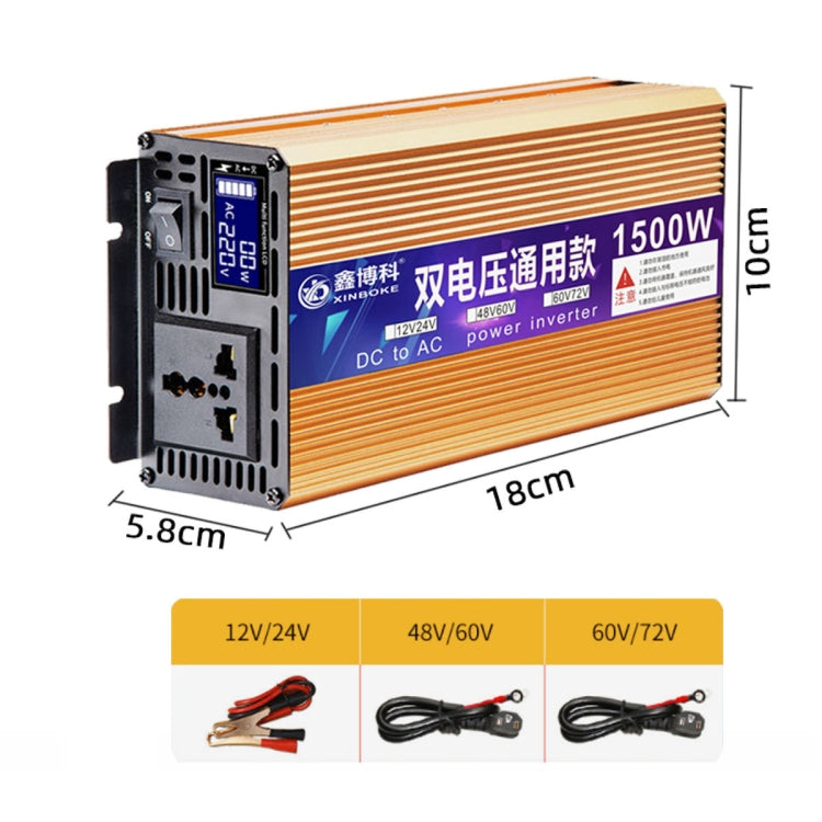 XINBOKE Universal Positive Wave Car Inverter Home Solar Inverter 60V/72V 1500W To 220V 700W - In Car by XINBOKE | Online Shopping UK | buy2fix