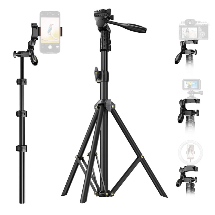 APEXEL APL-JJ070 Outdoor Phone Live With Yundai SLR Portable Landing Selfie Rod Tripod(Black) - Consumer Electronics by APEXEL | Online Shopping UK | buy2fix