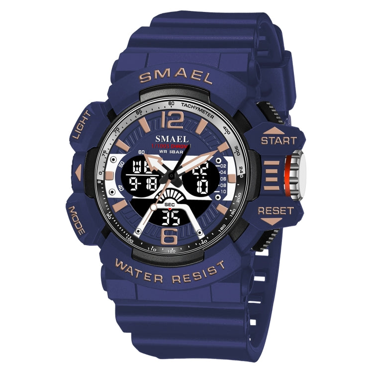 SMAEL 8065 Waterproof Sports Multifunctional Luminous Watch Men(Deep Blue) - Sport Watches by SMAEL | Online Shopping UK | buy2fix