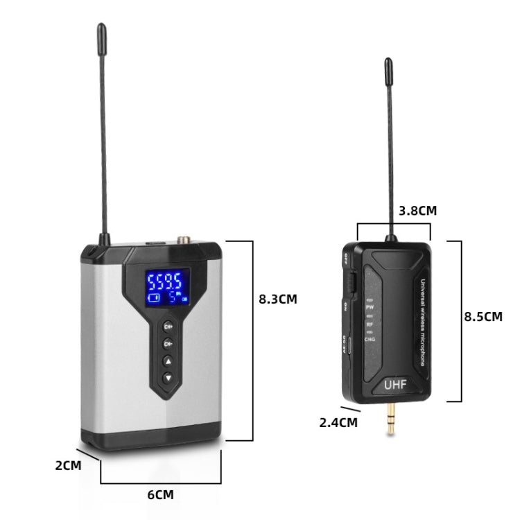 Q6 1 Drag 1 Wireless Lavalier Head Wear USB Computer Recording Microphone Live Phone SLR Lavalier Microphone - Consumer Electronics by buy2fix | Online Shopping UK | buy2fix