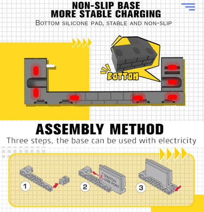 For Nintendo Switch / Switch OLED SW488 Power Bracket Game Card Storage Stand Handle Charging Seat(Black) - Holder by buy2fix | Online Shopping UK | buy2fix