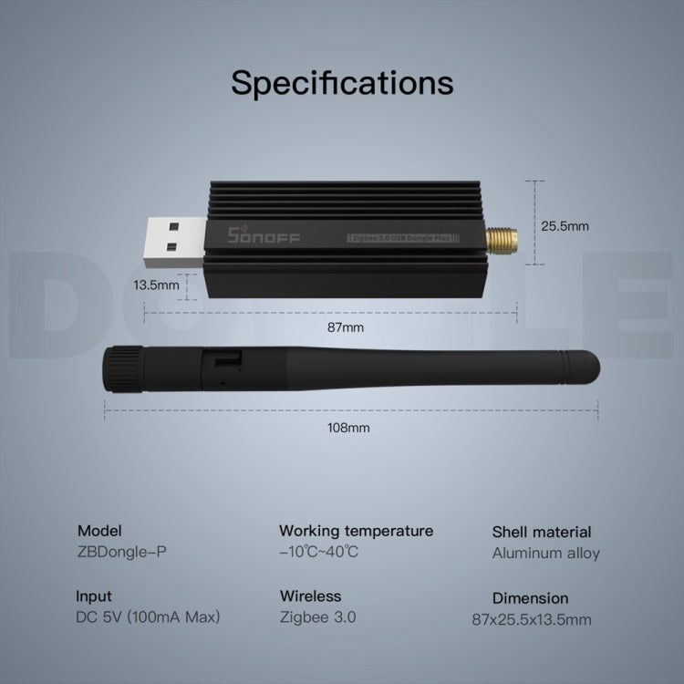 Sonoff  ZBDongle-P ZigBee 3.0 USB Gateway Smart Home ZigBee Bridge - Consumer Electronics by Sonoff | Online Shopping UK | buy2fix