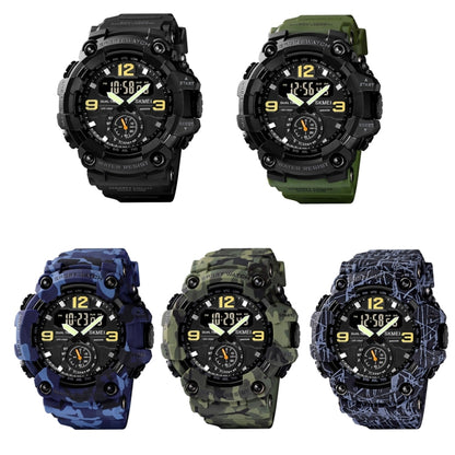 SKMEI 1637 Sports Digital Display Outdoor Shockproof Plastic Large Dial Men Watch, Color: Army Green - LED Digital Watches by SKMEI | Online Shopping UK | buy2fix