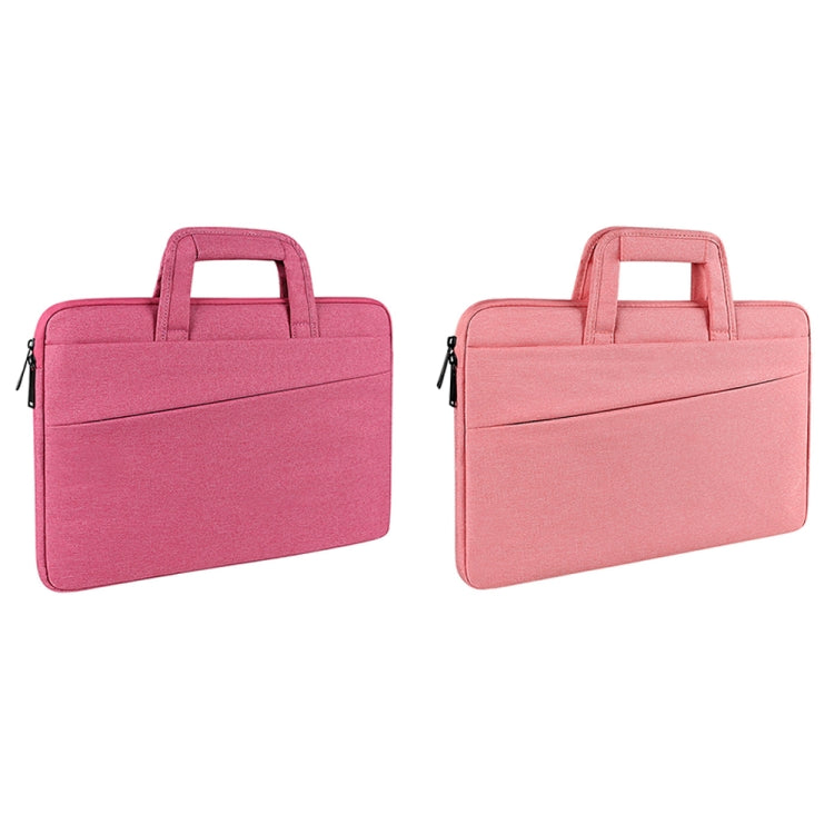 ST03 Waterproof Laptop Storage Bag Briefcase Multi-compartment Laptop Sleeve, Size: 14.1-15.4 inches(Rose Pink) - 14.1 inch by buy2fix | Online Shopping UK | buy2fix