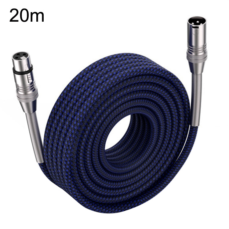 LHD010 Caron Male To Female XLR Dual Card Microphone Cable Audio Cable 20m(Blue) - Consumer Electronics by buy2fix | Online Shopping UK | buy2fix